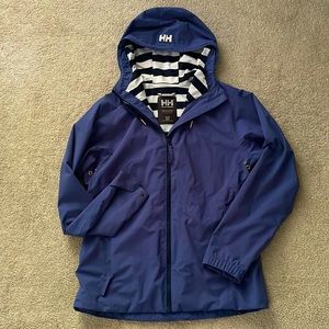 Helly Hansen blue rain jacket. Sz Medium Women’s